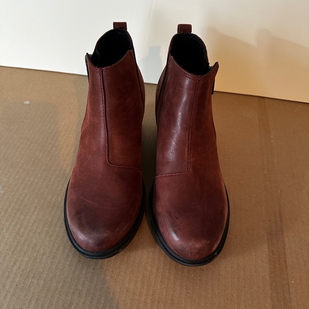 Women's SOREL Brown Leather Booties
